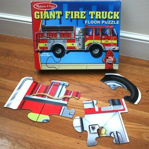 Melissa & Doug Giant Fire Truck Floor Jigsaw Puzzle for Kids